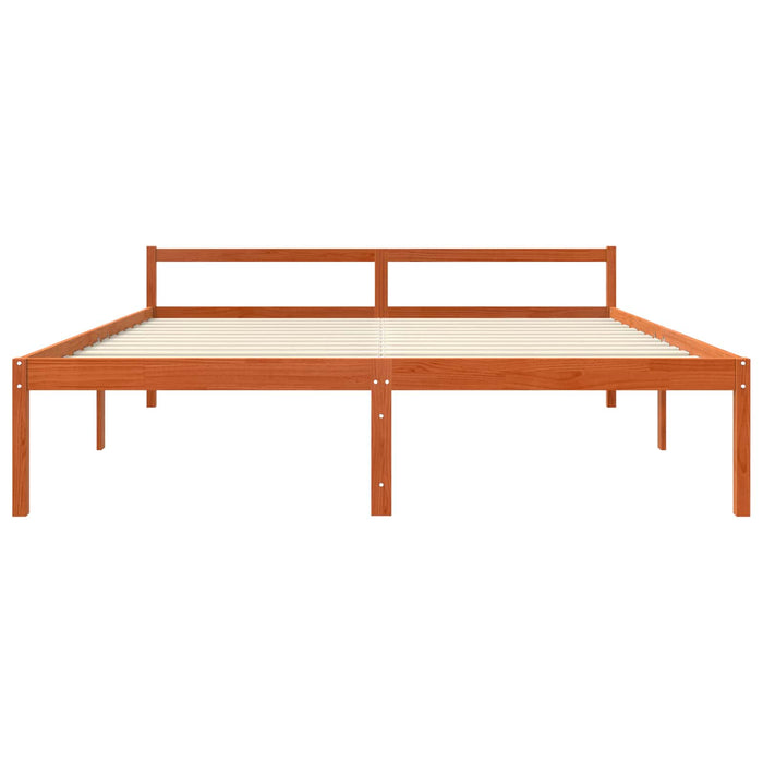 Cadru de pat Maroniu cerat 200 x 200 cm Lemn de pin masiv - WALTI WALTI