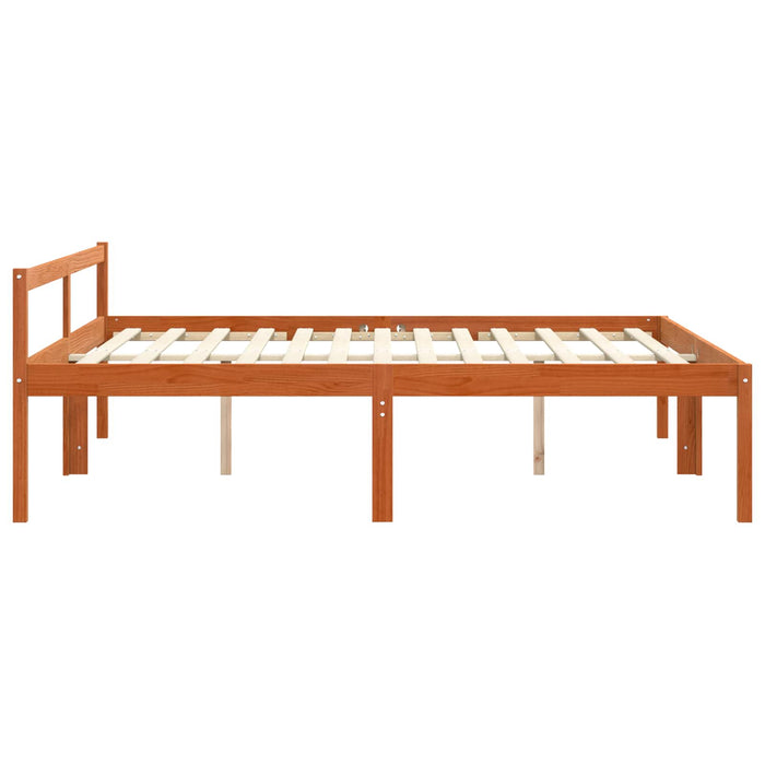 Cadru de pat Maroniu cerat 200 x 200 cm Lemn de pin masiv - WALTI WALTI