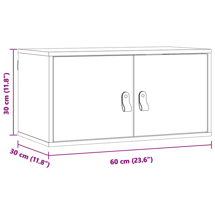 Dulap de perete Maroniu cerat 60 x 30 x 30 cm Lemn de pin masiv - WALTI WALTI