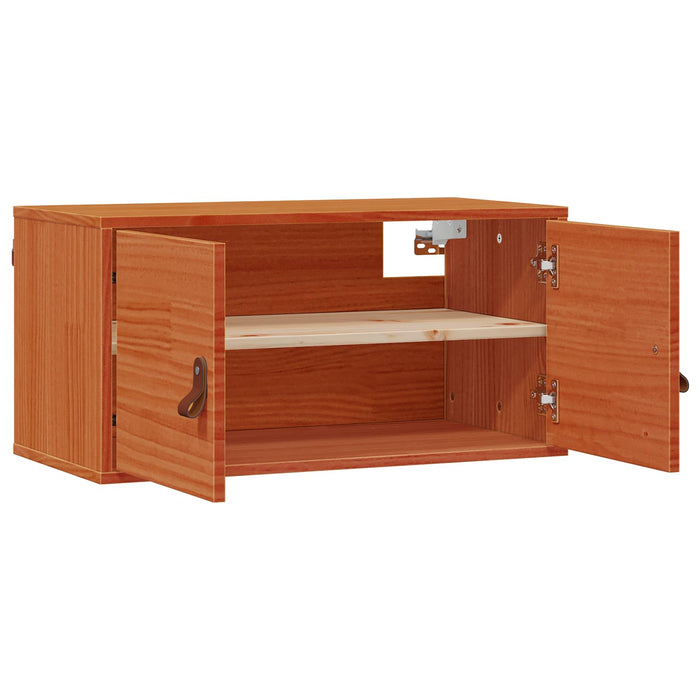 Dulap de perete cu raft 2 pcs Maroniu cerat 80 x 30 x 30 cm - WALTI WALTI