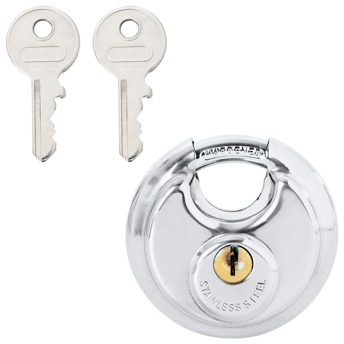 Lacăte disc cu chei 6 pcs Argintiu 6 x 2.3 x 6 cm - WALTI WALTI