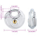 Lacăte disc cu chei 2 pcs Argintiu 7 x 2.4 x 7 cm - WALTI WALTI