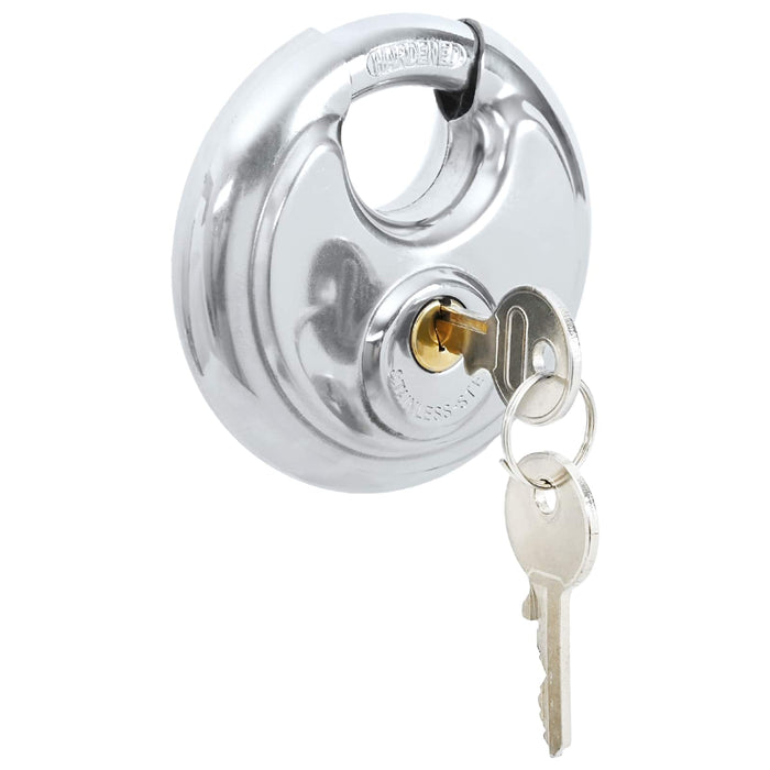 Lacăte disc cu chei 6 pcs Argintiu 8 x 2.8 x 8 cm - WALTI WALTI