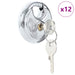 Lacăte disc cu chei 12 pcs Argintiu 8 x 2.8 x 8 cm - WALTI WALTI