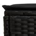 Taburet pentru grădină 2 Bucată Negru 38 x 38 x 45 cm Ratan PE - WALTI WALTI