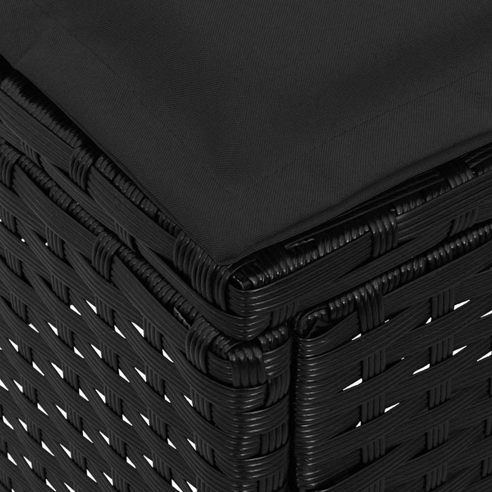 Taburet pentru grădină 2 Bucată Negru 38 x 38 x 45 cm Ratan PE - WALTI WALTI