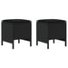 Taburet pentru grădină 2 Bucată Negru 38 x 38 x 45 cm Ratan PE - WALTI WALTI