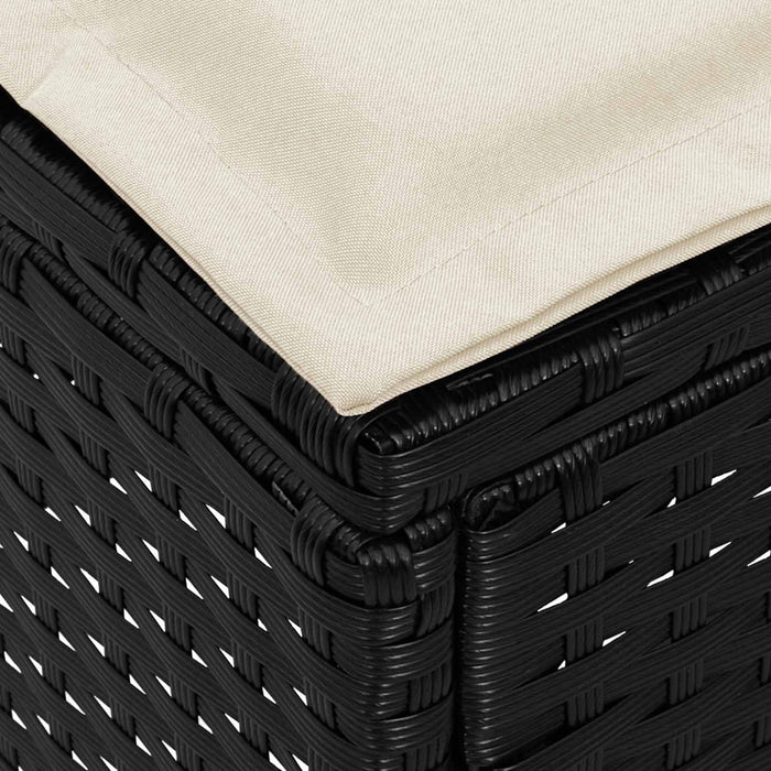 Taburet pentru grădină 2 Bucată Negru și Crem 38 x 38 x 45 cm - WALTI WALTI