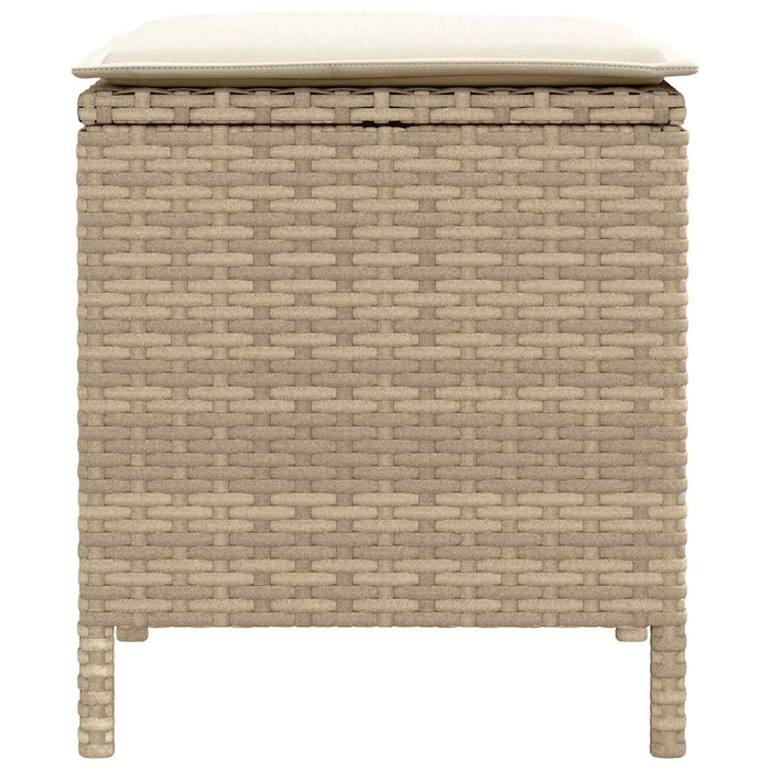 Taburet pentru grădină 2 Bucată Bej și crem 38 x 38 x 45 cm - WALTI WALTI