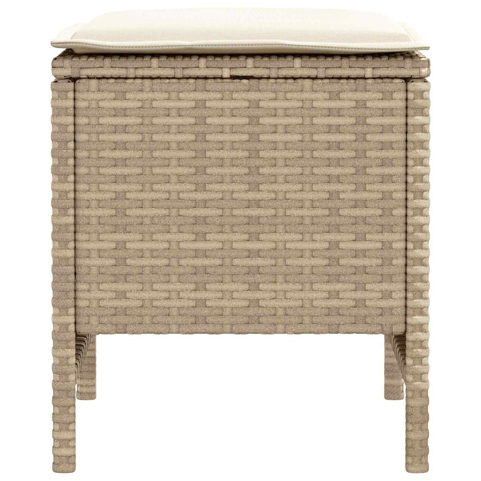 Taburet pentru grădină 2 Bucată Bej și crem 38 x 38 x 45 cm - WALTI WALTI