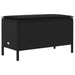 Taburet pentru grădină cu pernă Negru 80 x 38 x 45 cm Ratan PE - WALTI WALTI