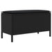 Taburet pentru grădină cu pernă Negru 80 x 38 x 45 cm Ratan PE - WALTI WALTI