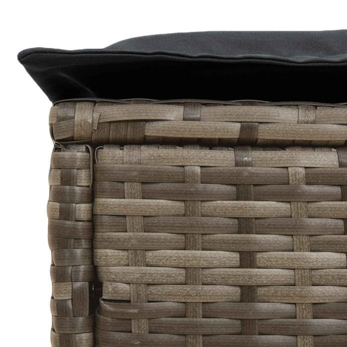 Taburet pentru grădină Gri și gri închis 80 x 38 x 45 cm - WALTI WALTI
