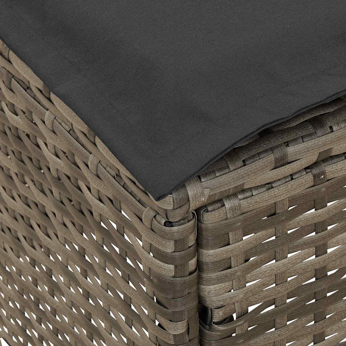Taburet pentru grădină Gri și gri închis 80 x 38 x 45 cm - WALTI WALTI