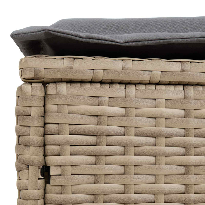 Taburet pentru grădină Beige și gri deschis 80 x 38 x 42 cm - WALTI WALTI