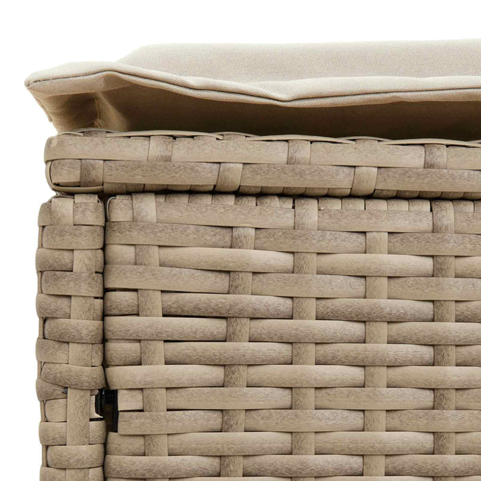 Taburet pentru grădină Bej și crem 80 x 38 x 42 cm Ratan PE - WALTI WALTI