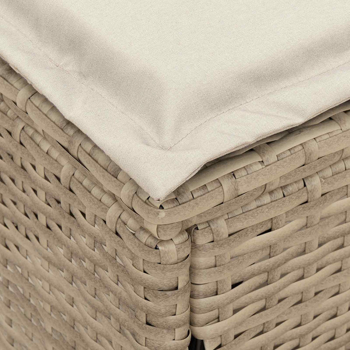 Taburet pentru grădină Bej și crem 80 x 38 x 42 cm Ratan PE - WALTI WALTI
