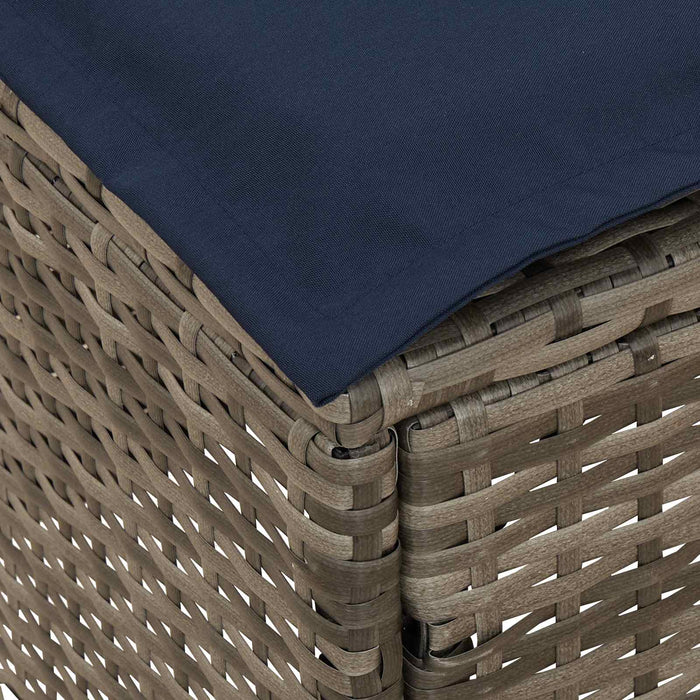 Taburet pentru grădină Gri și albastru marin 80 x 38 x 42 cm - WALTI WALTI