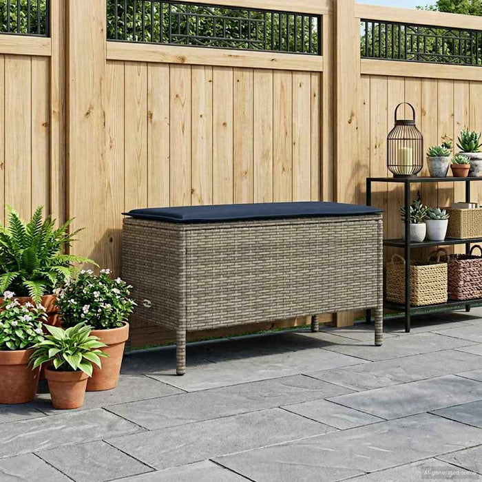 Taburet pentru grădină Gri și albastru marin 80 x 38 x 42 cm - WALTI WALTI