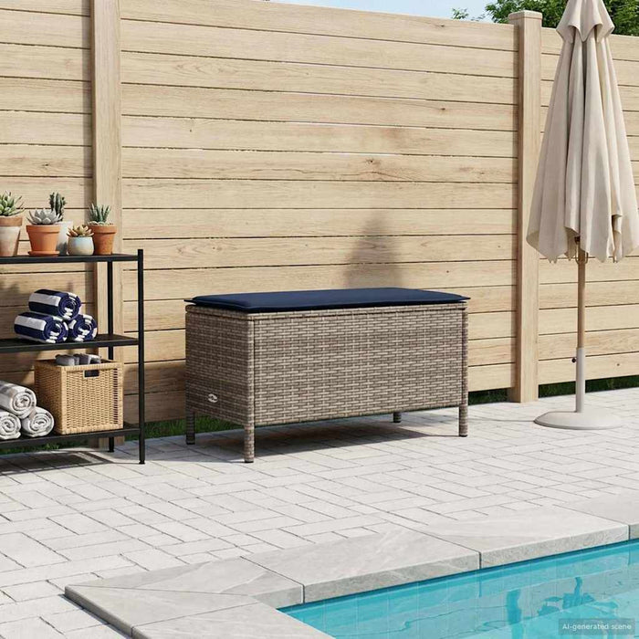 Taburet pentru grădină Gri și albastru marin 80 x 38 x 42 cm - WALTI WALTI