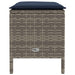 Taburet pentru grădină Gri și albastru marin 80 x 38 x 42 cm - WALTI WALTI