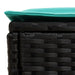 Taburet pentru grădină Negru și Turcoaz 80 x 38 x 42 cm - WALTI WALTI