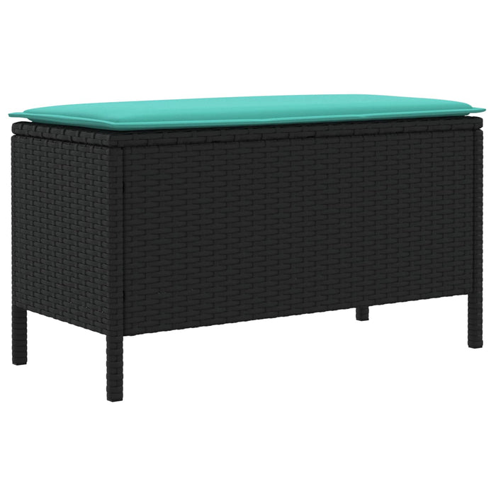 Taburet pentru grădină Negru și Turcoaz 80 x 38 x 42 cm - WALTI WALTI