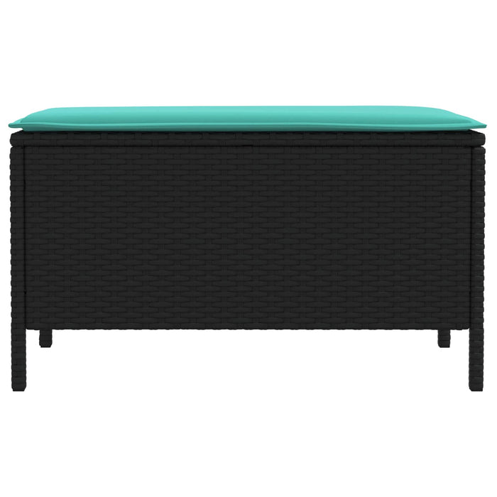 Taburet pentru grădină Negru și Turcoaz 80 x 38 x 42 cm - WALTI WALTI