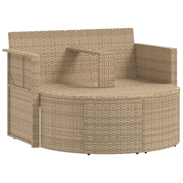 Canapea de grădină 8 pcs Beige și gri deschis poliratan - WALTI WALTI