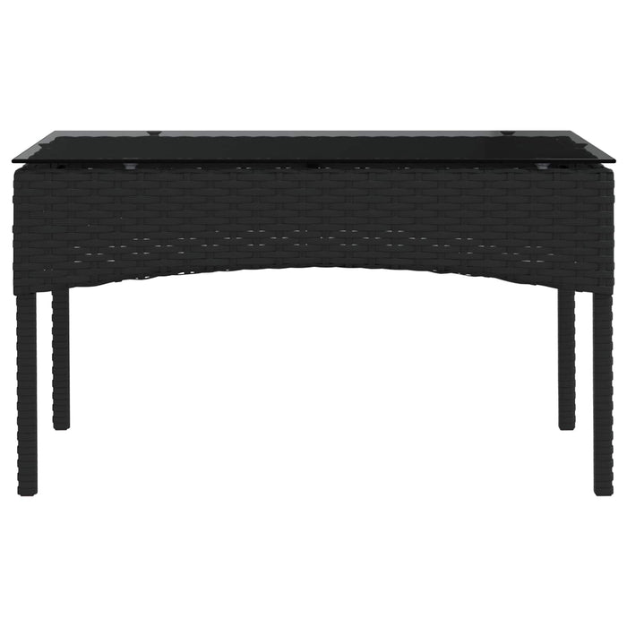 Set de canapele pentru grădină 2 pcs Negru și Crem poliratan - WALTI WALTI