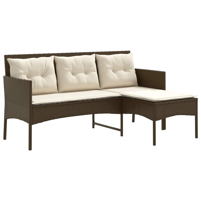 Set de canapele pentru grădină cu pernă 2 pcs poliratan - WALTI WALTI