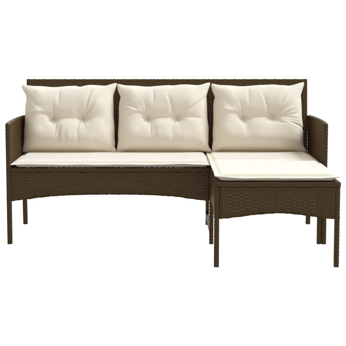 Set de canapele pentru grădină cu pernă 2 pcs poliratan - WALTI WALTI