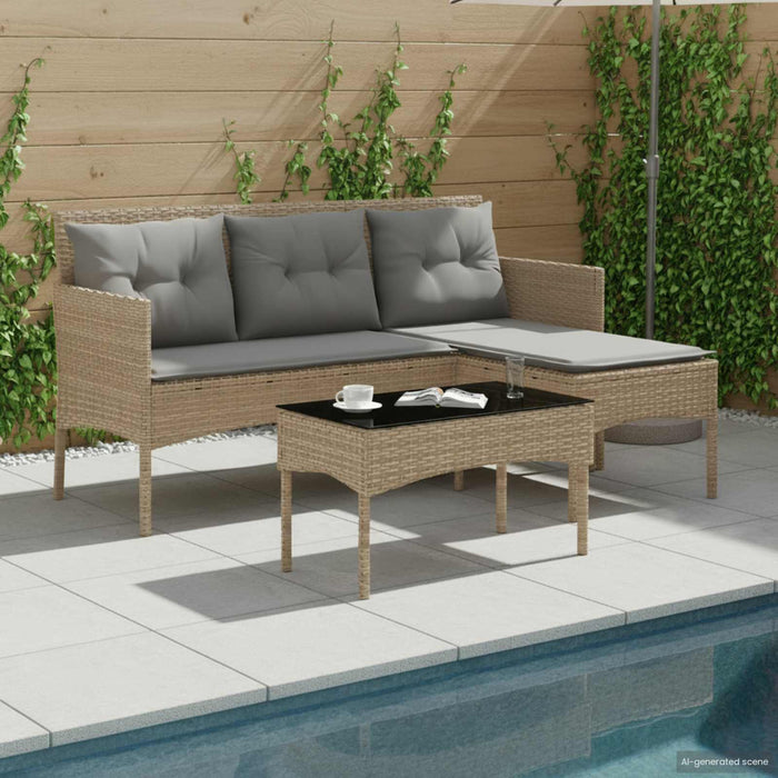 Set de canapele pentru grădină cu pernă 2 pcs poliratan - WALTI WALTI