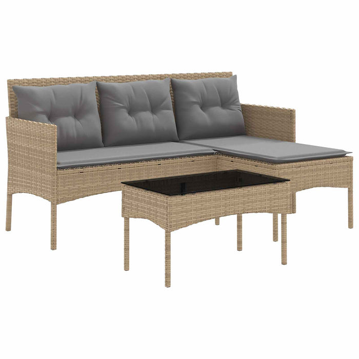 Set de canapele pentru grădină cu pernă 2 pcs poliratan - WALTI WALTI