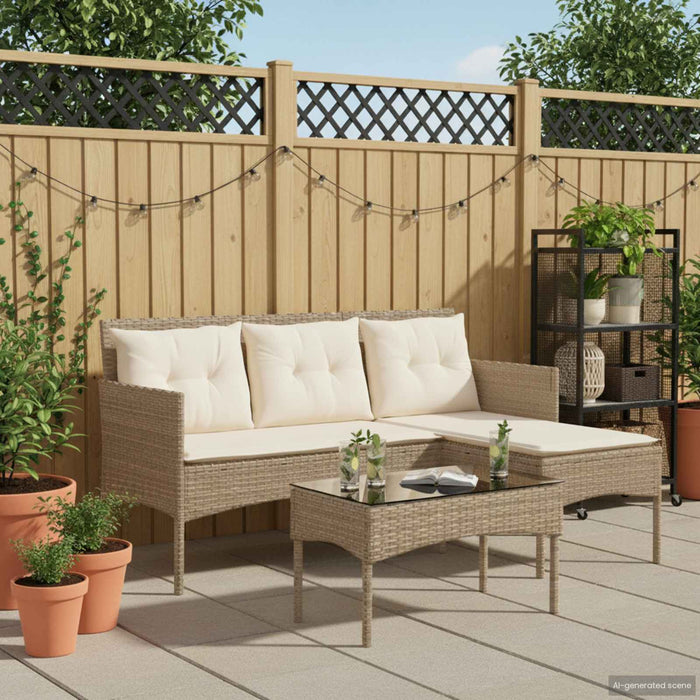 Set de canapele pentru grădină cu pernă 2 pcs poliratan - WALTI WALTI