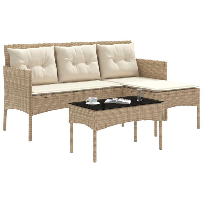 Set de canapele pentru grădină cu pernă 2 pcs poliratan - WALTI WALTI