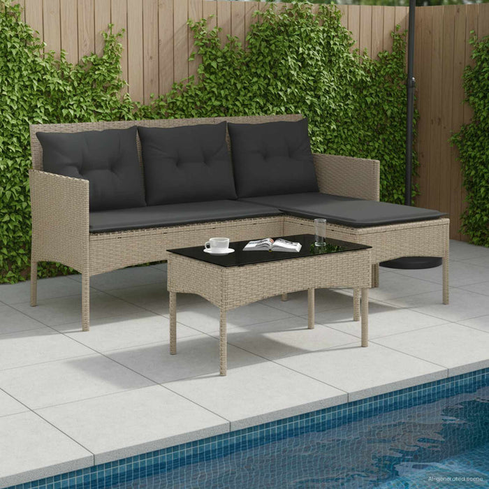 Set de canapele pentru grădină cu pernă 2 pcs poliratan - WALTI WALTI