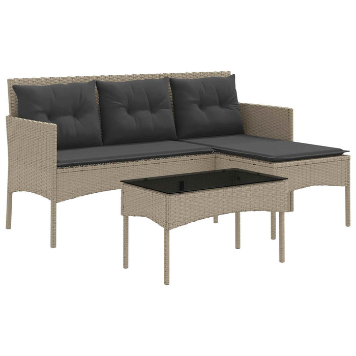 Set de canapele pentru grădină cu pernă 2 pcs poliratan - WALTI WALTI