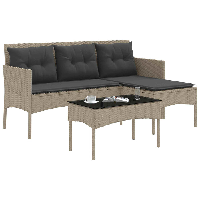 Set de canapele pentru grădină cu pernă 2 pcs poliratan - WALTI WALTI