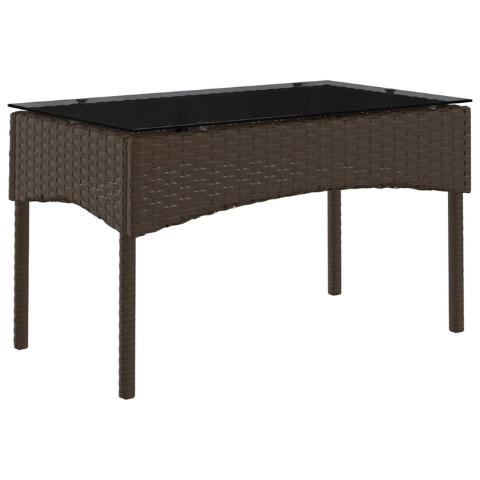 Set de canapele pentru grădină 2 pcs Maro și roșu poliratan - WALTI WALTI