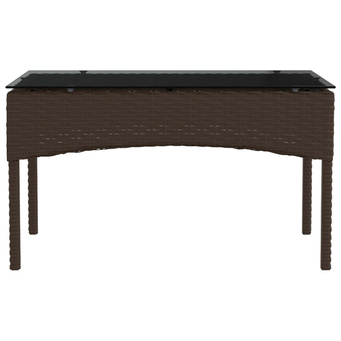 Set de canapele pentru grădină 2 pcs Maro și roșu poliratan - WALTI WALTI