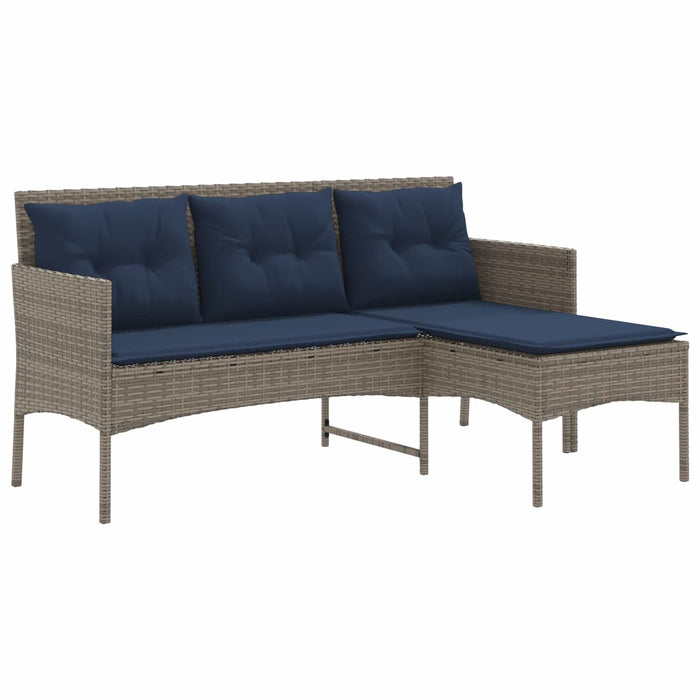 Set de canapele pentru grădină cu pernă 2 pcs poliratan - WALTI WALTI