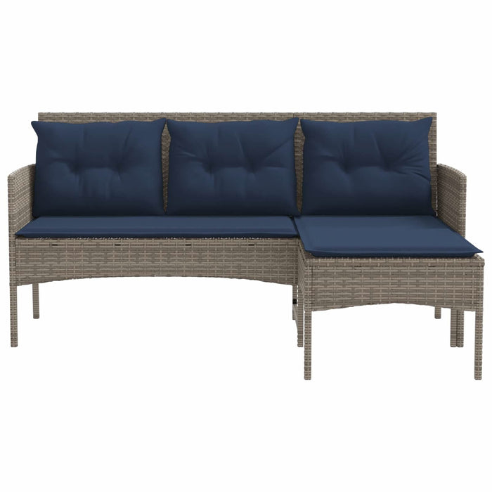 Set de canapele pentru grădină cu pernă 2 pcs poliratan - WALTI WALTI