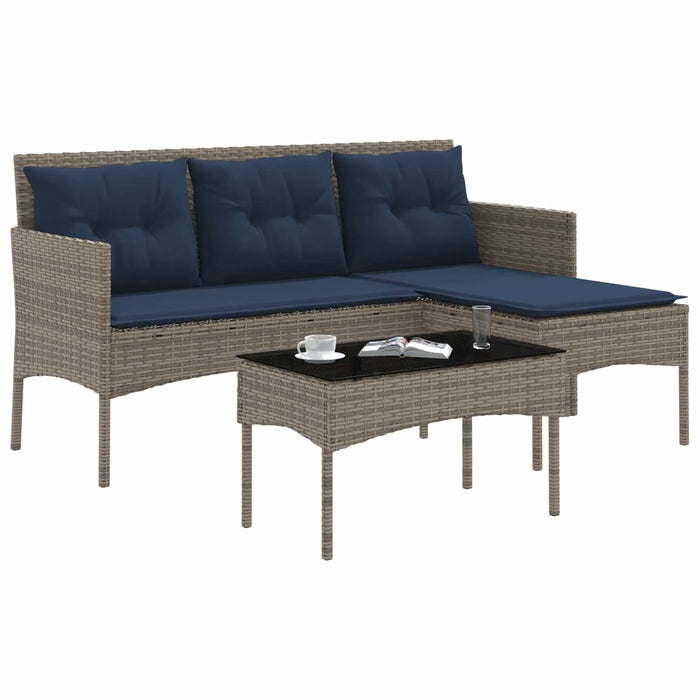 Set de canapele pentru grădină cu pernă 2 pcs poliratan - WALTI WALTI