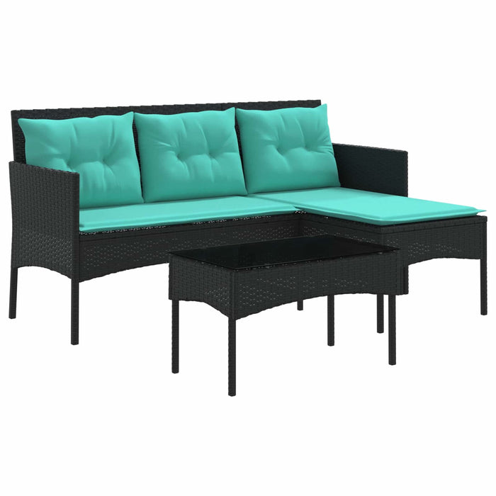 Set de canapele pentru grădină cu pernă 2 pcs poliratan - WALTI WALTI