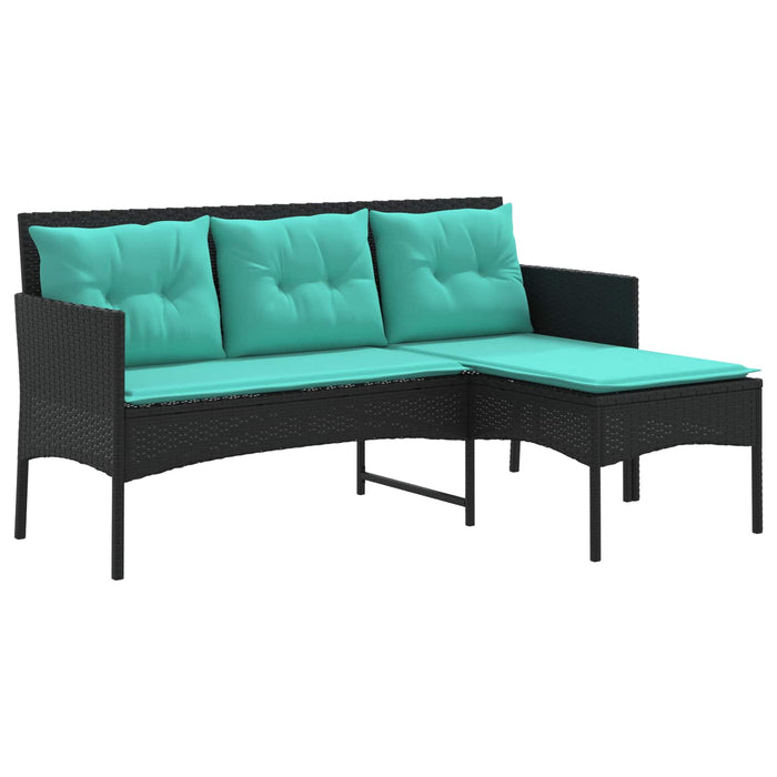 Set de canapele pentru grădină cu pernă 2 pcs poliratan - WALTI WALTI