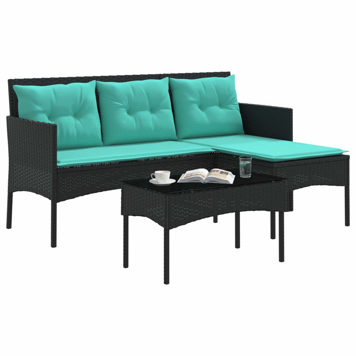 Set de canapele pentru grădină cu pernă 2 pcs poliratan - WALTI WALTI