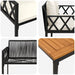 Set de Mobilier pentru Exterior 4 pcs Negru și Alb crem - WALTI WALTI