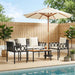 Set de Mobilier pentru Exterior 4 pcs Negru și Alb crem - WALTI WALTI