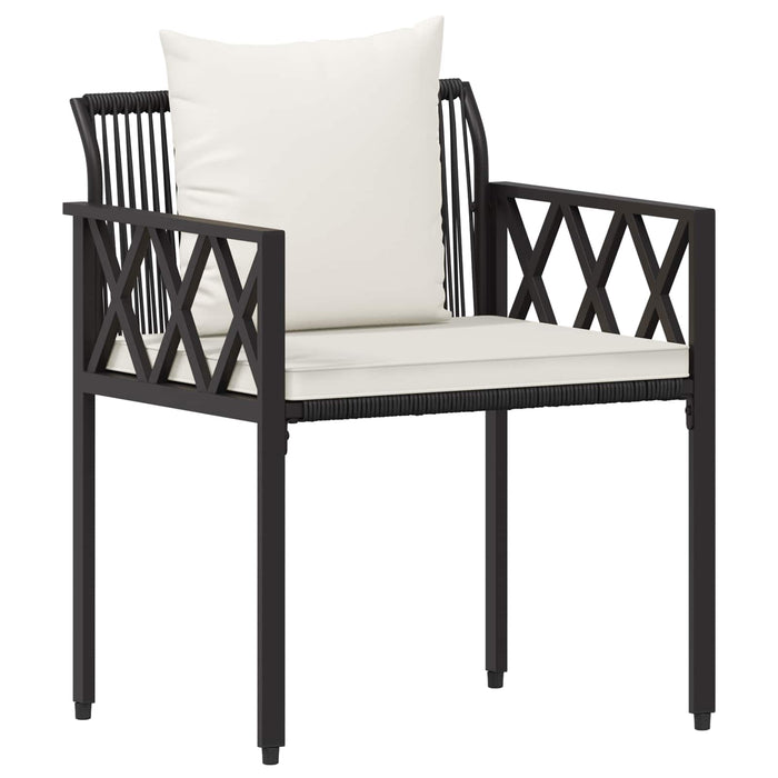 Set de Mobilier pentru Exterior 4 pcs Negru și Alb crem - WALTI WALTI